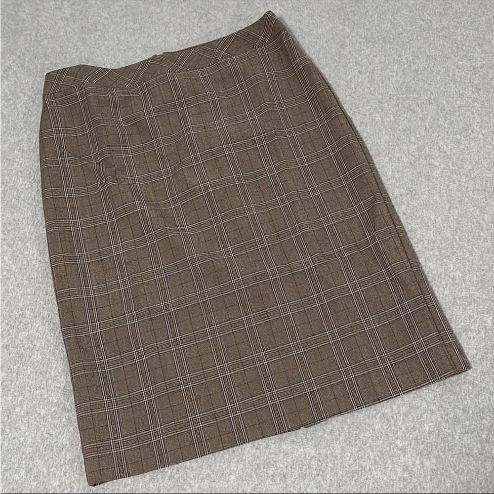Y2K Preppy Pencil Plaid Skirt Size 6 Academia Office Career